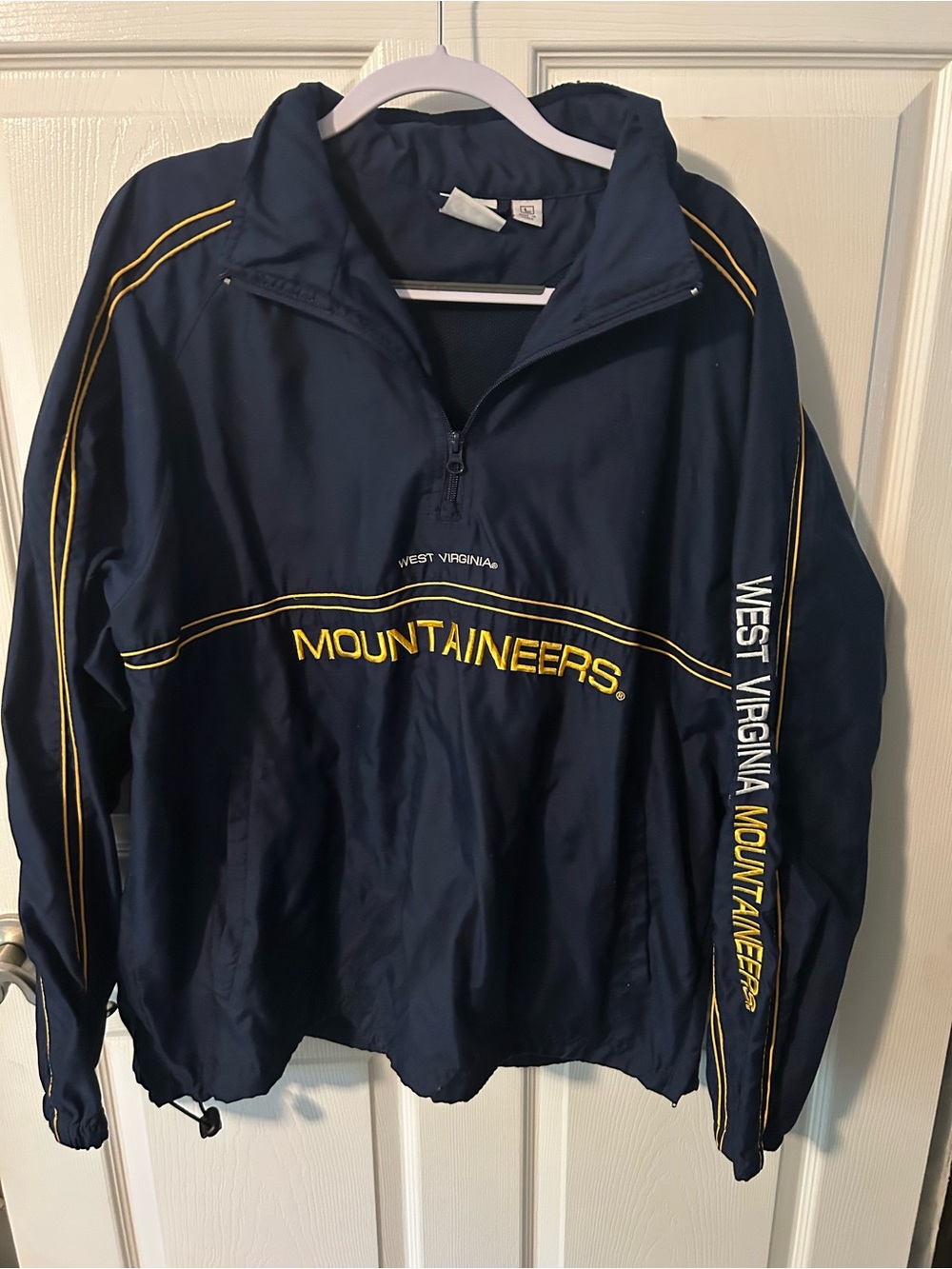 West Virginia Mountaineers Navy and Gold Windbreaker Jacket